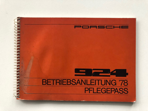 Porsche 924 betriebsanleitung - porsche,